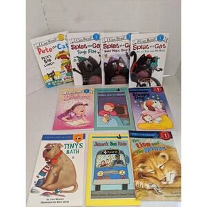 Lot 10 Easy Reader I Can Read Books Splat Cat New Pete Children's